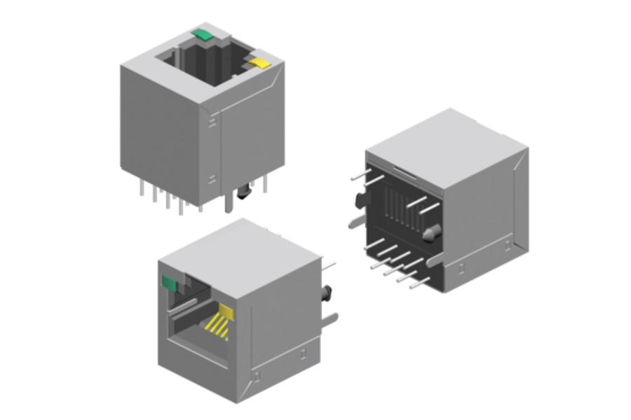 Top entry geschirmt, mit LED, ohne Filter (RJ45)