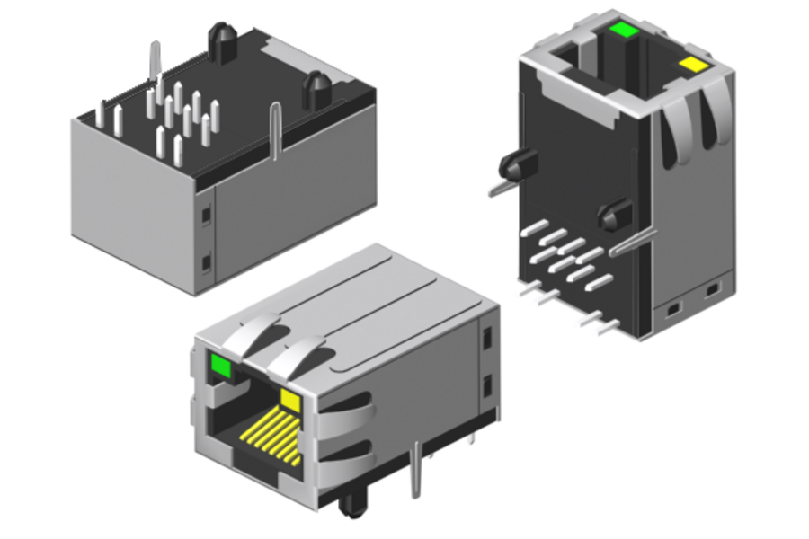 Side entry geschirmt mit LED, ohne Filter (RJ45)