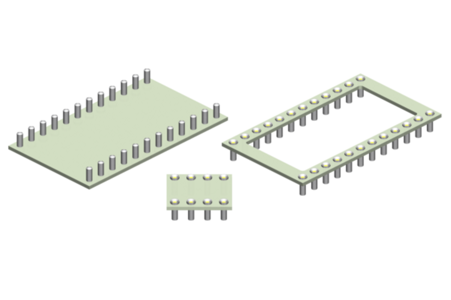 8 Way Turned Pin DIL IC Socket Pack 5