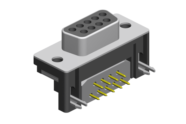 [Translate to Englisch:] THT-Ausführung - 90° - geschlossene Bauform US-Style 8,08mm footprint type